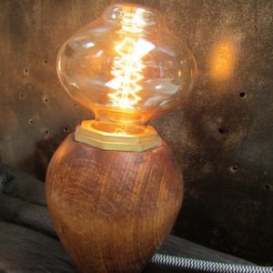 decoration industrielle lampe champignon creation Crea Broc and Co lampe allumee